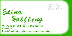 edina wolfling business card